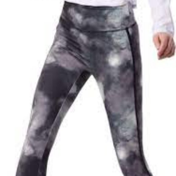 NWT ZUDA Z-MOVE TIE-DYE SIDE STRIPE LEGGINGS BLACK PXXS - Picture 1 of 8